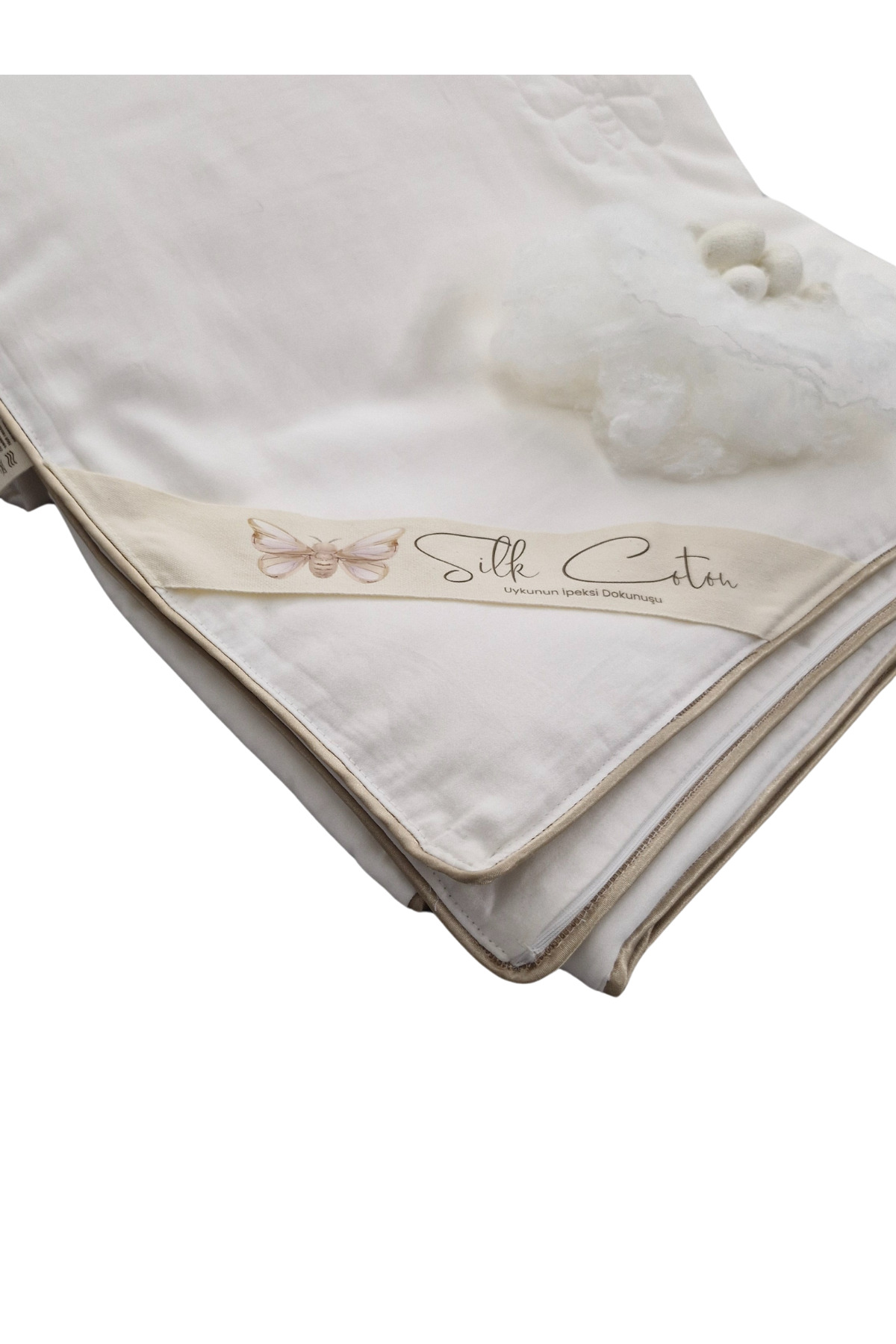 %100 İpek Çift Kişilik Yorgan ve Yastık Seti 2 Adet %100 İpek Alçak Yastık Çift Kişilik İpek Yorgan - Görsel 2