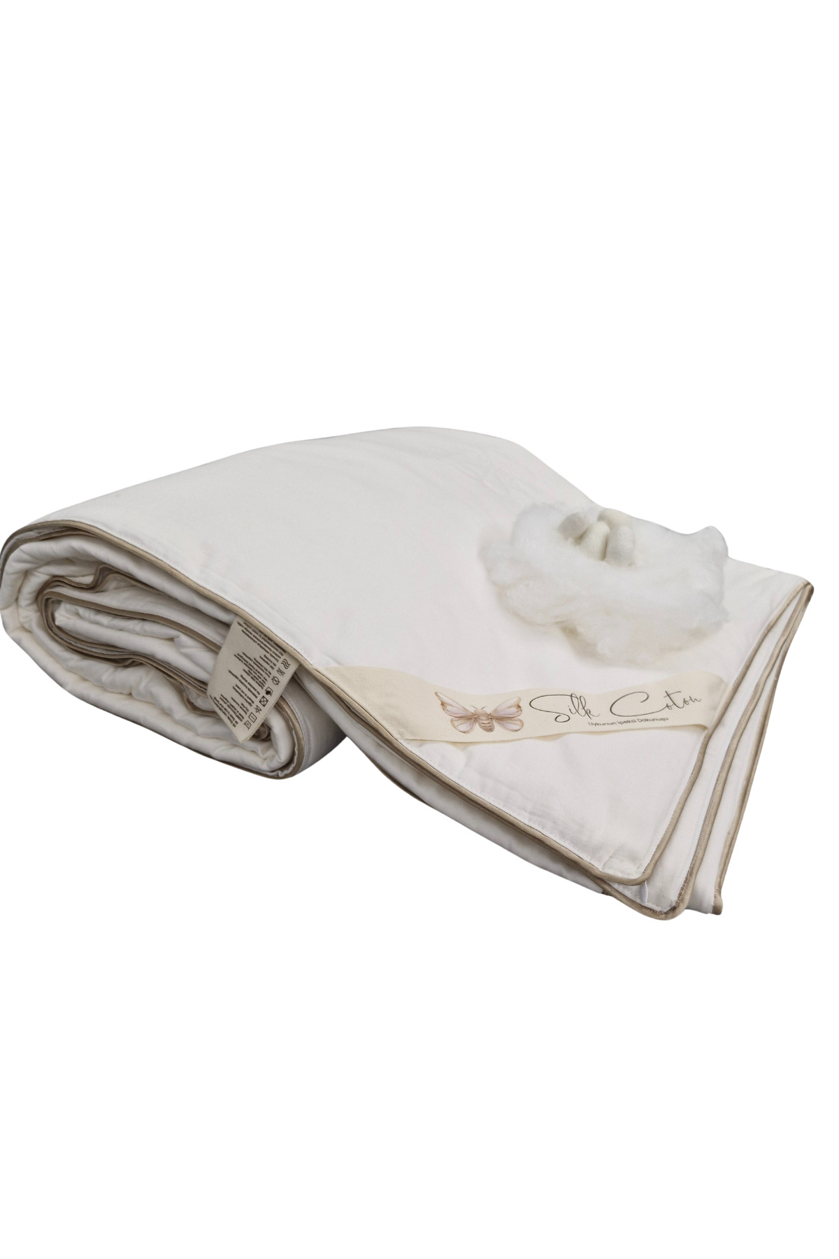 %100 İpek Yorgan ve Yastık Seti Tek Kişilik - Alçak Yastık - Tek Kişilik İpek Yorgan - Görsel 3