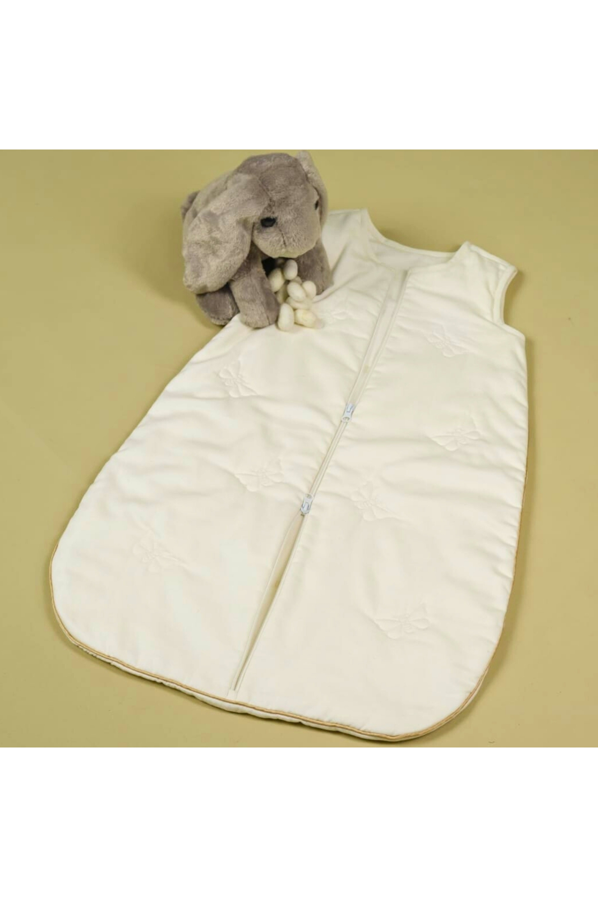 %100 İpek Dolgulu Organik Bebek Uyku Tulumu - Bebeğiniz İçin Antialerjik ve Sıcak Uyku Deneyimi - Görsel 2